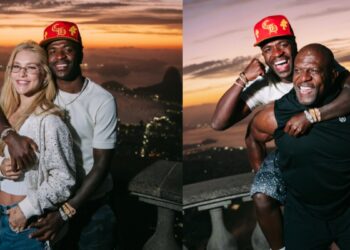 Virginia e Vini Jr. visitam o Cristo Redentor com Terry Crews